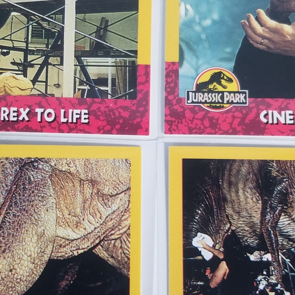 Vintage JP Topps Trading Cards Lot of 10 Jurassic Park Movie Cards Lot # 4 - Picture 3 of 8